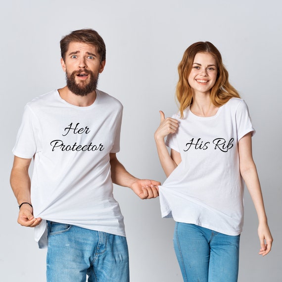 His Rib Her Protector Couples Shirts 