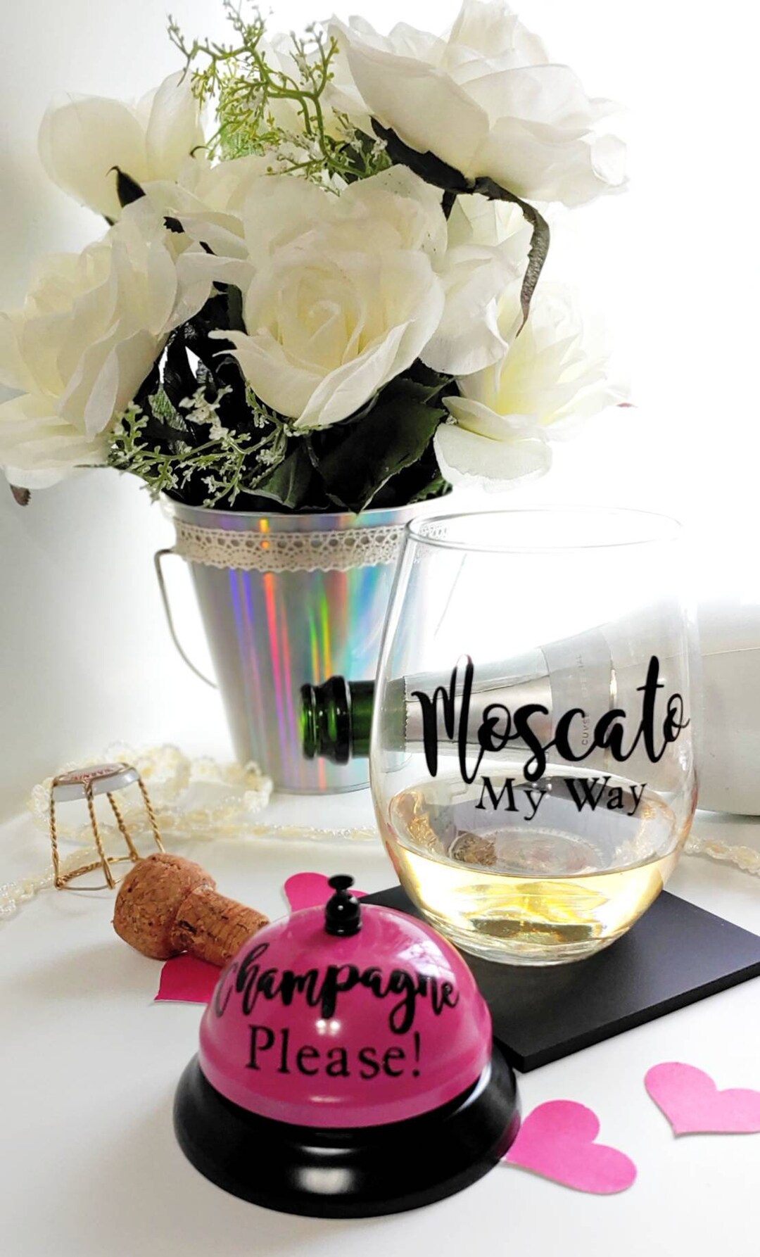 Moscato Gift Set Moscato My Way Wine Glass Champagne Wine Lover Champagne Please Call Bell