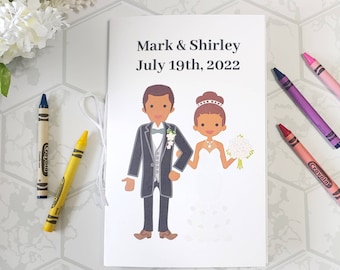 Kid's Wedding Activity Packs With Crayons | Personalized Children's Wedding Activity Book | Children's Wedding Favors | Kids Wedding Table