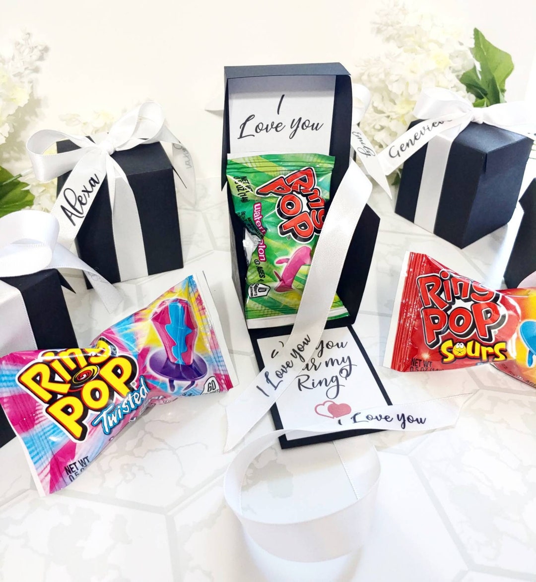 Ring Pop Proposal Ring Pop Box Will You Wear My Ring Gift Box Ring