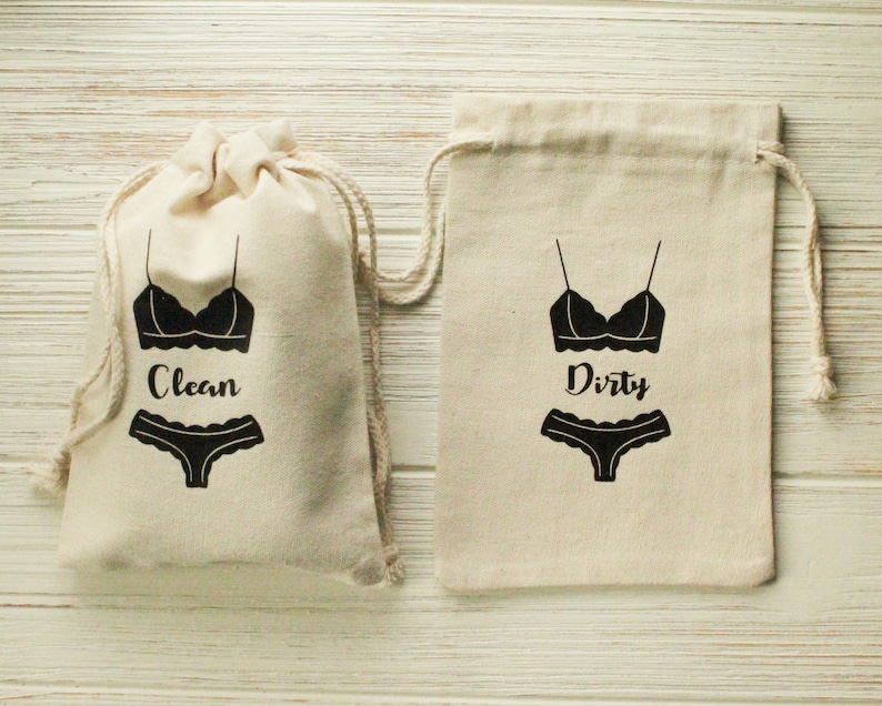 Clean Dirty Underwear Travel Bags Laundry Bag Honeymoon Etsy