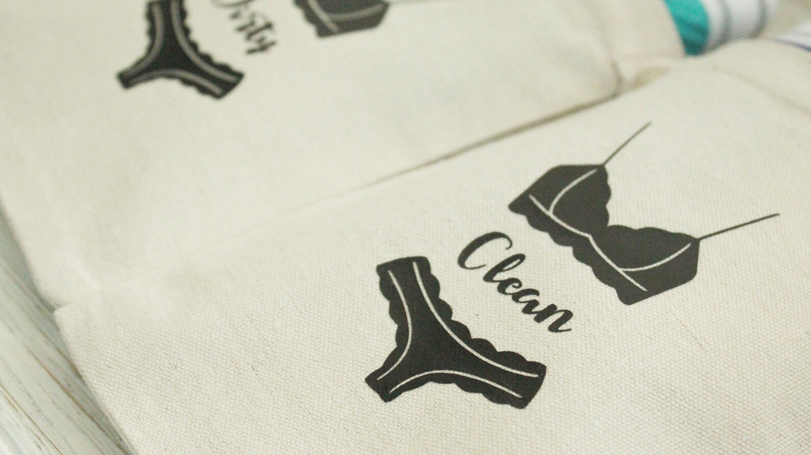 Clean Dirty Underwear Travel Bags Over Night Laundry Bag Etsy