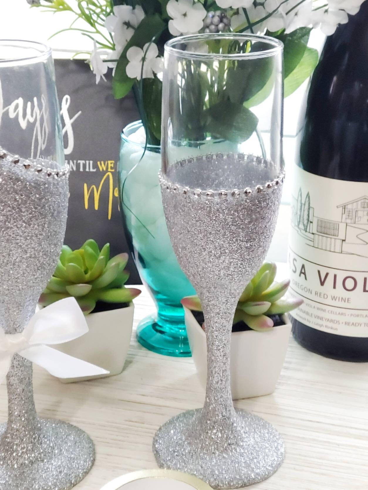 Bride & Groom Stainless Steel Champagne Tumblers – Hope Yoder