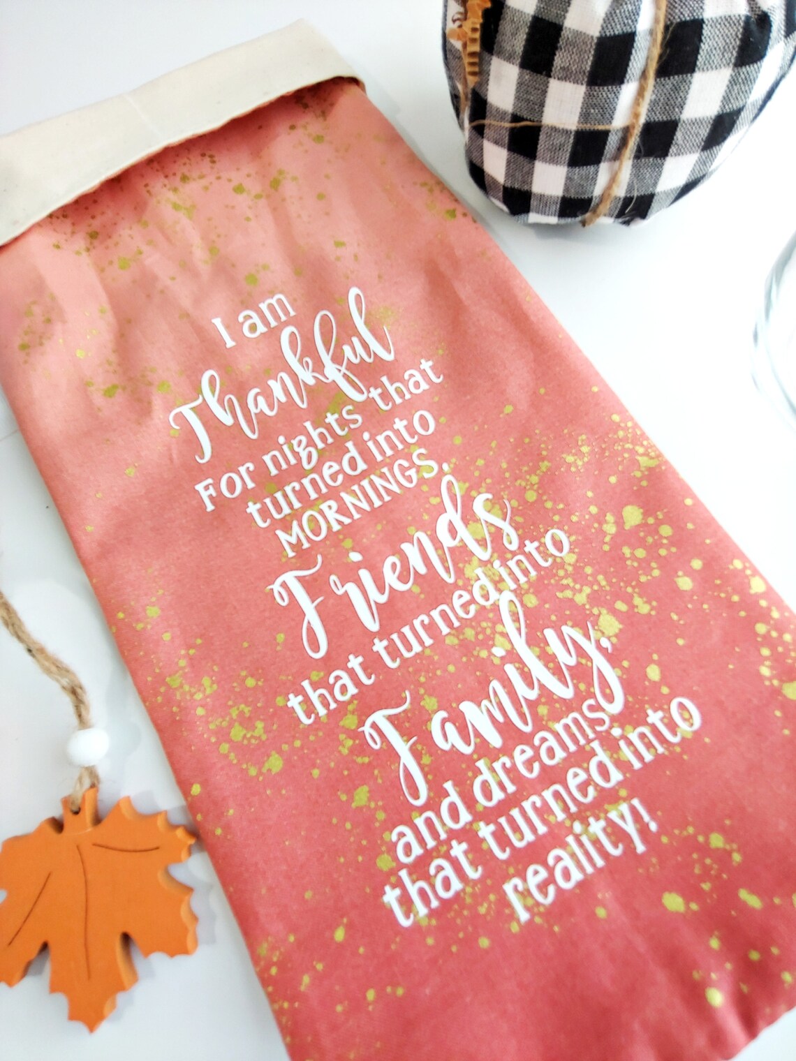 Friendsgiving Wine Bottle Bag Gift Friendsgiving Gift Etsy