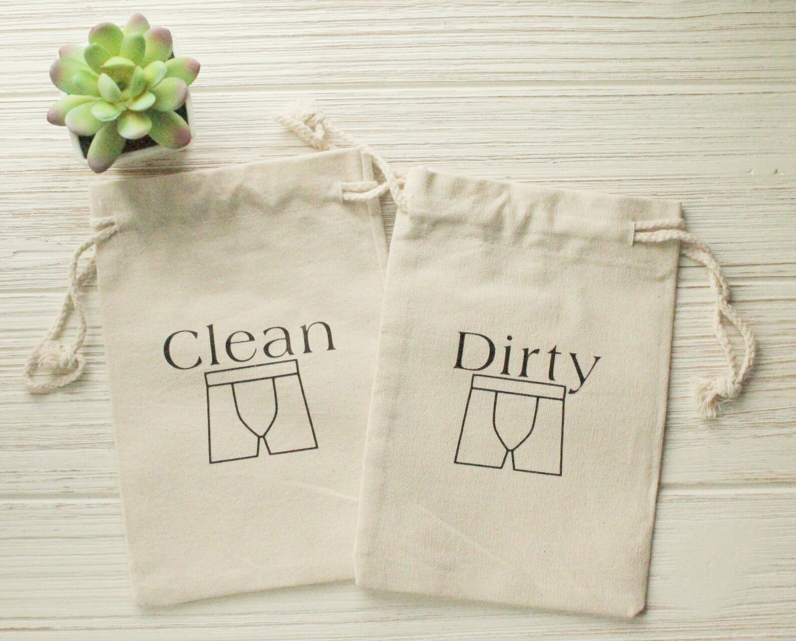 Clean Dirty Underwear Travel Bags Over Night Laundry Bag Etsy