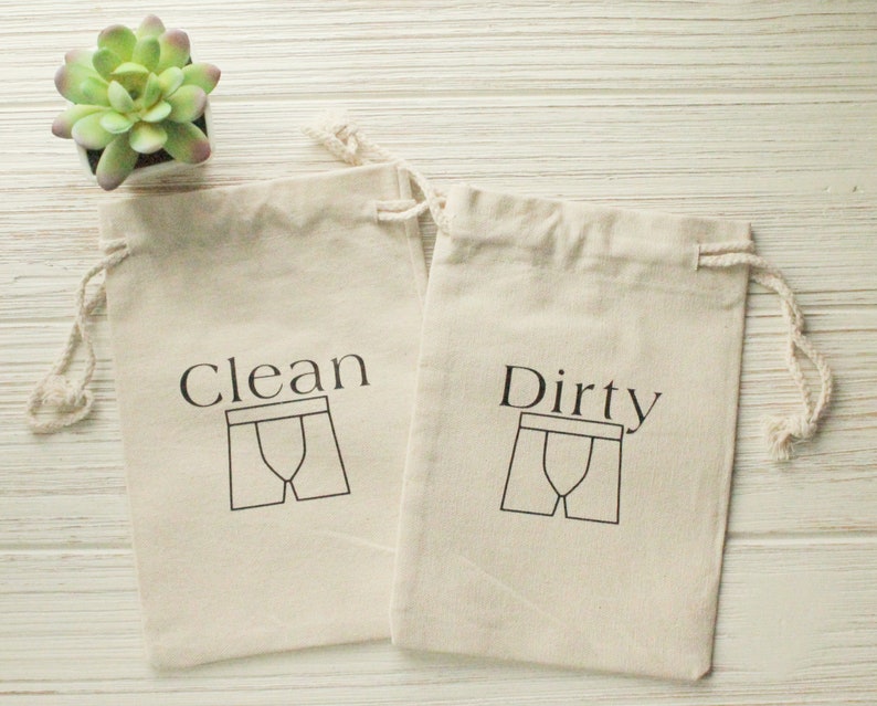 Clean Dirty Underwear Travel Bags Laundry Bag Honeymoon Etsy