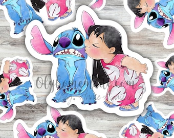 Lilo & Stitch Vinyl Water Proof Matte Vinyl Sticker for Tumbler, Bike, Laptop, Flask, Planner etc.