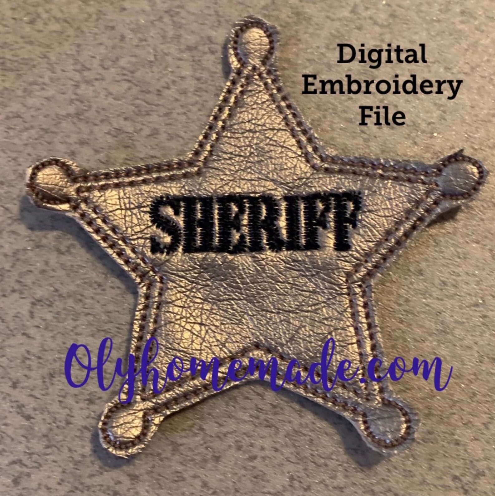 Sheriff Star Badge Embroidery Design / Applique 2 Digital Etsy