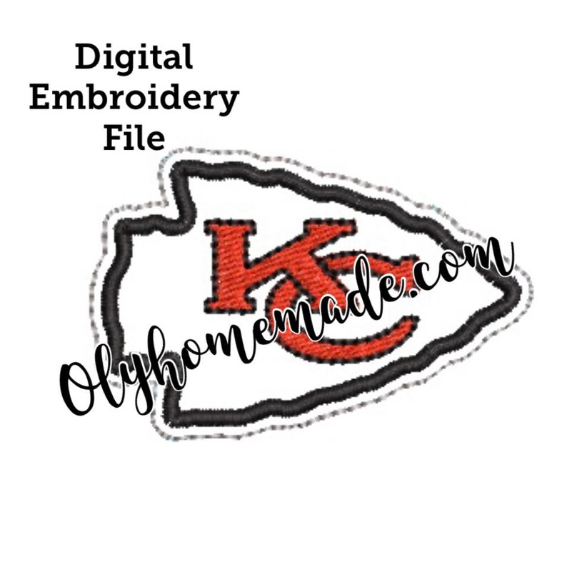Kansas City Chiefs Logo Digital Files for Machine Embroidery | Etsy