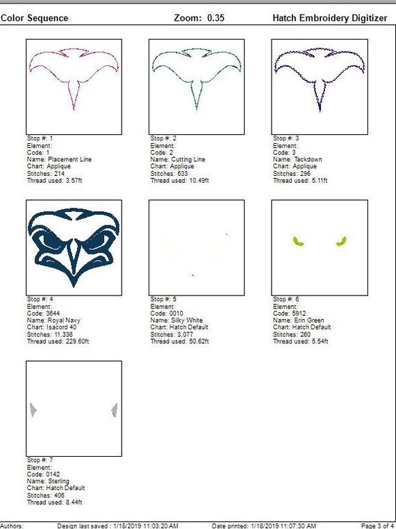 Embroidery Logo Placement Chart