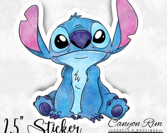 2.5” Stitch Vinyl Water Proof Sticker with a Matte Finish for Tumbler, Bike, Laptop, Flask, Planner etc.