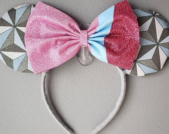 Epcot Minnie Mouse inspired ears Bubble Gum Wall ears Spaceship Earth Ears Pink Ears
