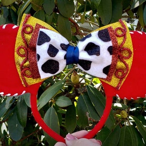 Toy story Cowgirl Jessie inspired Minnie Mouse ears headband