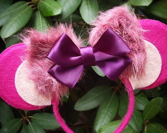 Lotso Huggin' Bear Halloween Toy Story inspired Minnie Mouse Ears Headband Purple