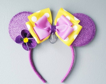 Violet lemonade Epcot international flower and garden festival inspired Minnie Mouse ears headband