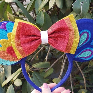 Kevin Bird inspired Minnie Mouse Ears headband UP Russell Dug Adventure is out there Custom Ears Not Balloons Feathers