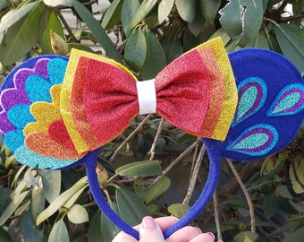 Kevin Bird inspired Minnie Mouse Ears headband UP Russell Dug Adventure is out there Custom Ears Not Balloons Feathers