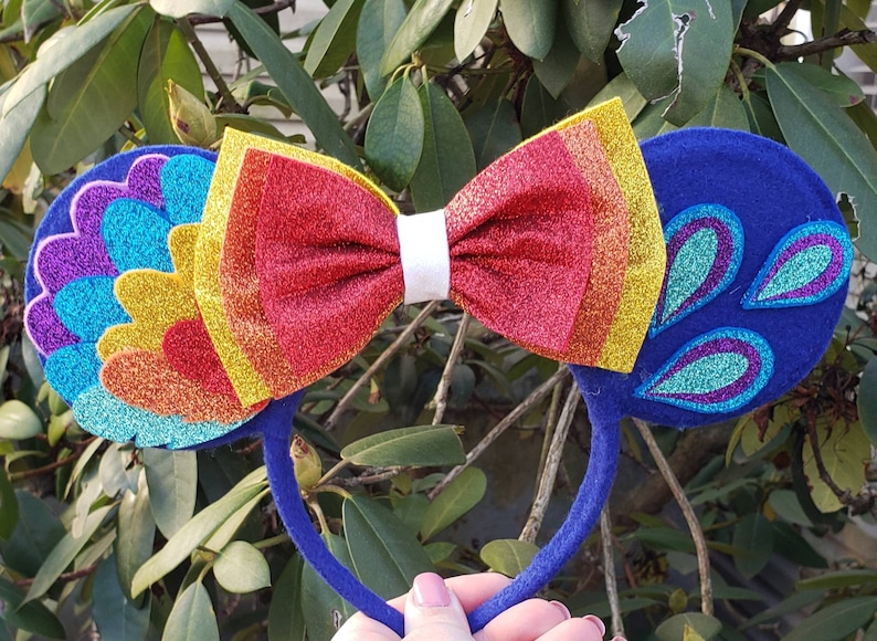 Kevin Bird inspired Minnie Mouse Ears headband UP Russell Dug Adventure is out there Custom Ears Not Balloons Feathers image 1