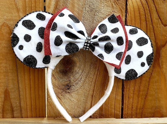 101 Dalmatian Ears  Disney Dogs Inspired Mickey Minnie Mouse Ears  Headband  101 Dalmatian Ears  Perdida & Pongo Ears