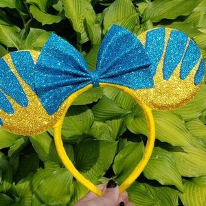 Flounder Halloween fish Little Mermaid Ariel inspired Minnie Mouse ears headband Guppy