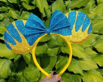 Disney Flounder Little Mermaid Ariel inspired Minnie Mouse ears headband Halloween costume