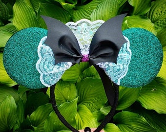 Haunted Mansion Cast Member inspired Minnie Mouse Ears headband Grim Grinning Ghosts Halloween