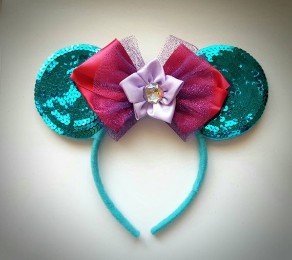 Ariel Little Mermaid Sequin Minnie Ears Headband s-l400.jpg main image 4
