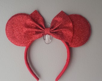 Mickey & Minnie Mouse Halloween Glitter ears inspired mouse ear headband