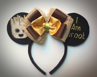 Groot Ears Headband, Guardians of the Galaxy Inspired Minnie Mouse Ears