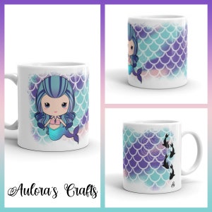 Chibi Mermaid Mug Design