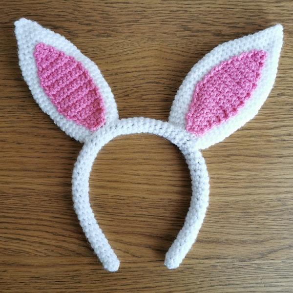Easy Easter bunny ears headband crochet pattern - quick crochet pdf tutorial