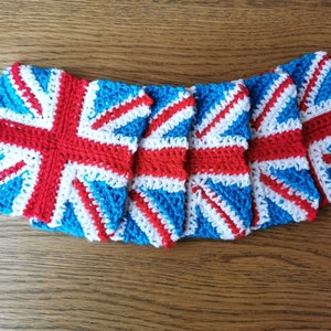 Union Jack Untersetzer - schnell gehäkelte PDF Anleitung - Großbritannien Flagge Bierdeckel