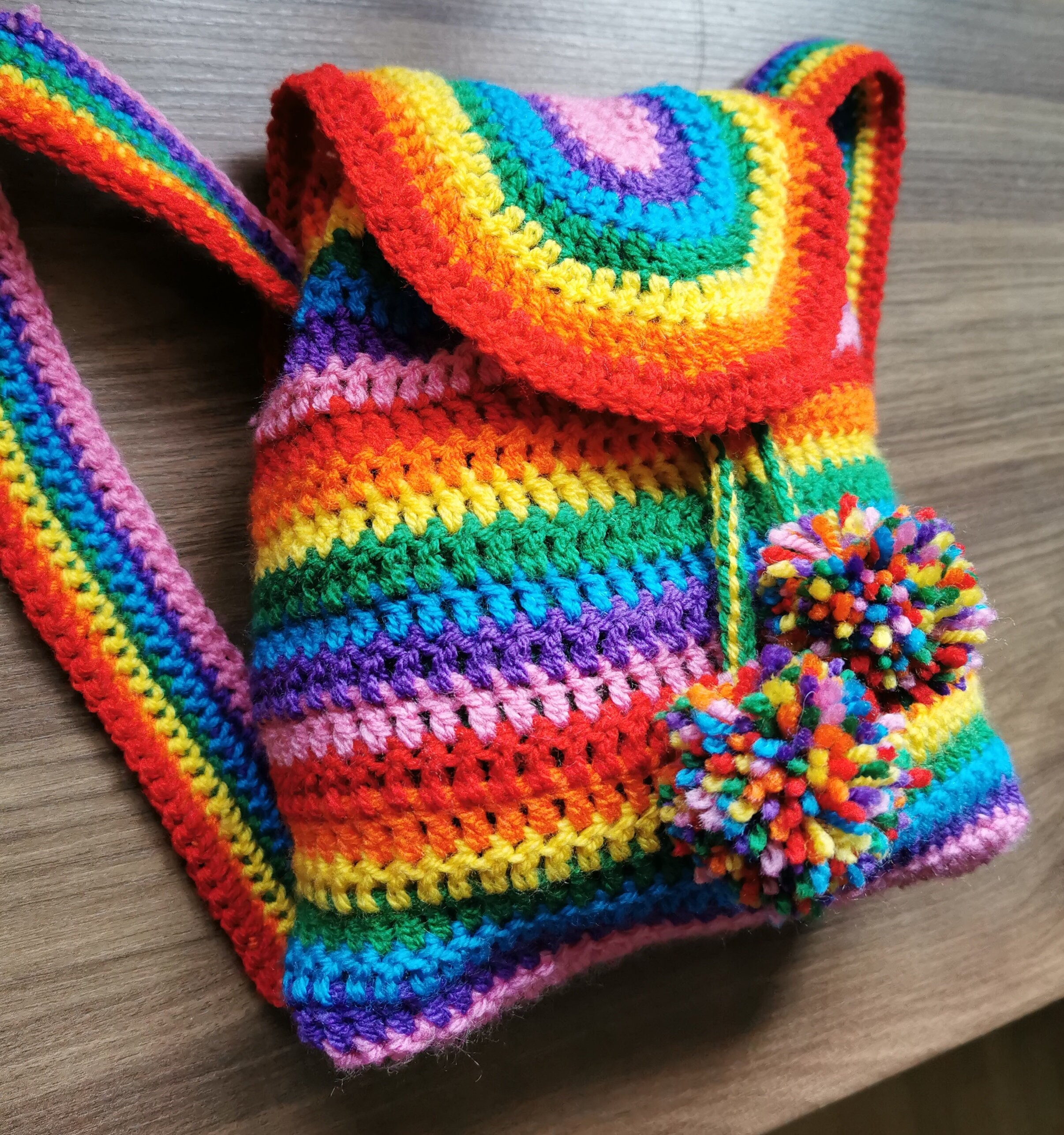 Rainbow Backpack Crochet Pattern: Easy Beginner Tutorial  display picture 2