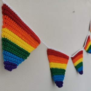 Pride bunting - quick and easy crochet pattern pdf tutorial - LGBTQ+ flag - Rainbow Flag - Gay Pride flag Lesbian Bisexual Transgender Queer