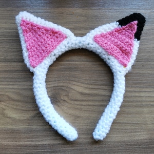 Easy cat ears headband crochet pattern - quick crochet pdf tutorial