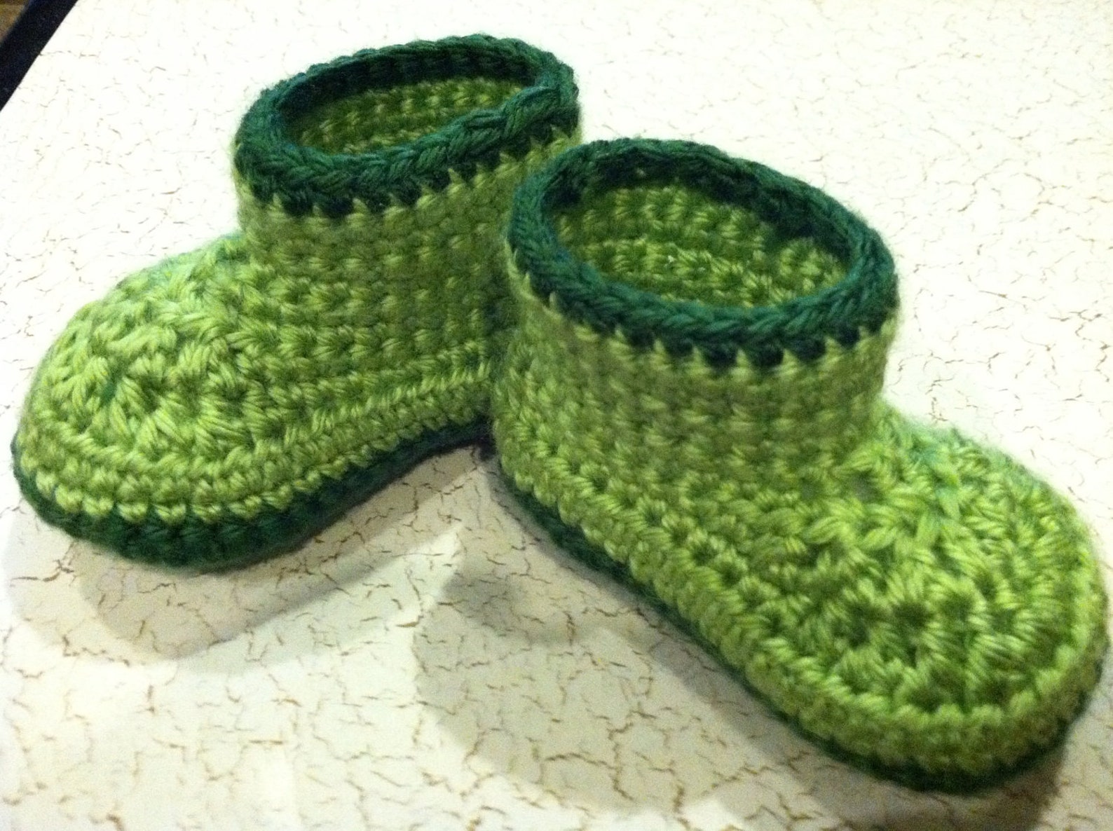 Crochet Booties for St. Patrick's Day Size 3-6 Months | Etsy