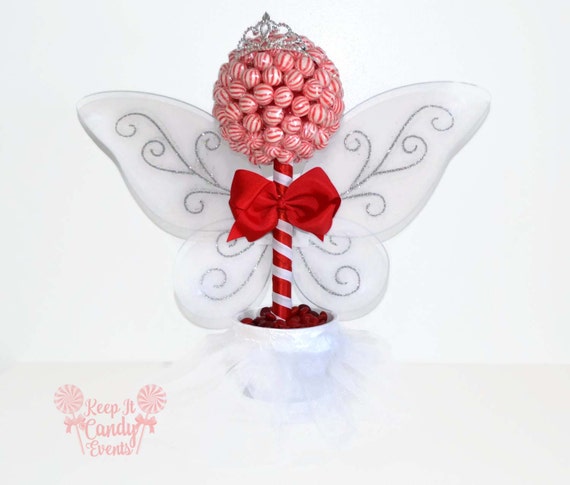 Lollipop Candy Sugar Plum Fairy Topiary, Fairy Lollipop Centerpiece, Nutcracker Centerpiece, Sugar Plum Fairy Centerpiece, Candy Il_570xn