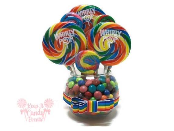 Small Rainbow Candy Centerpiece, Rainbow Lollipop Centerpiece, Rainbow Candy Buffet, Rainbow Centerpiece, Rainbow Decor, Rainbow wedding Il_570xn