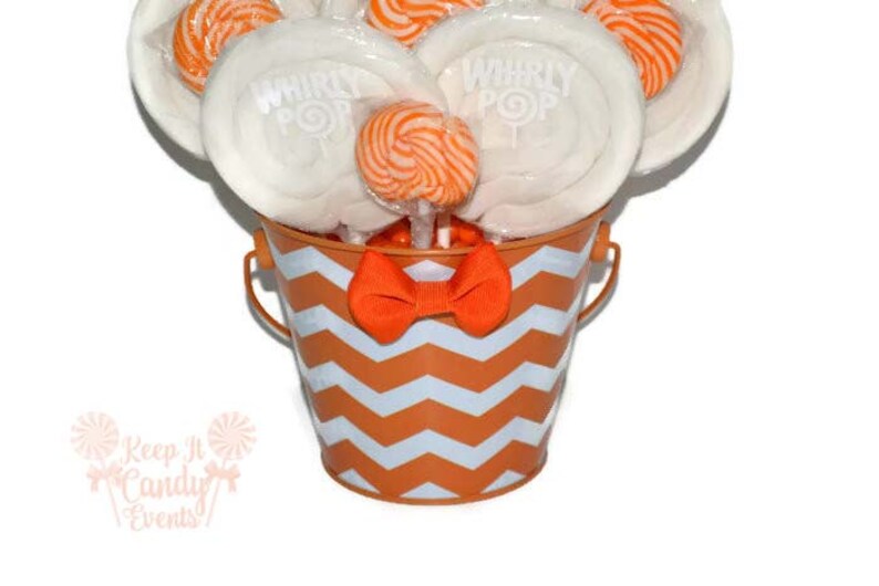 Orange and White Chevron Centerpiece Fall Candy Buffet Decoration Wedding Centerpiece Chevron Decor Orange Candy Centerpiece Sweet 16