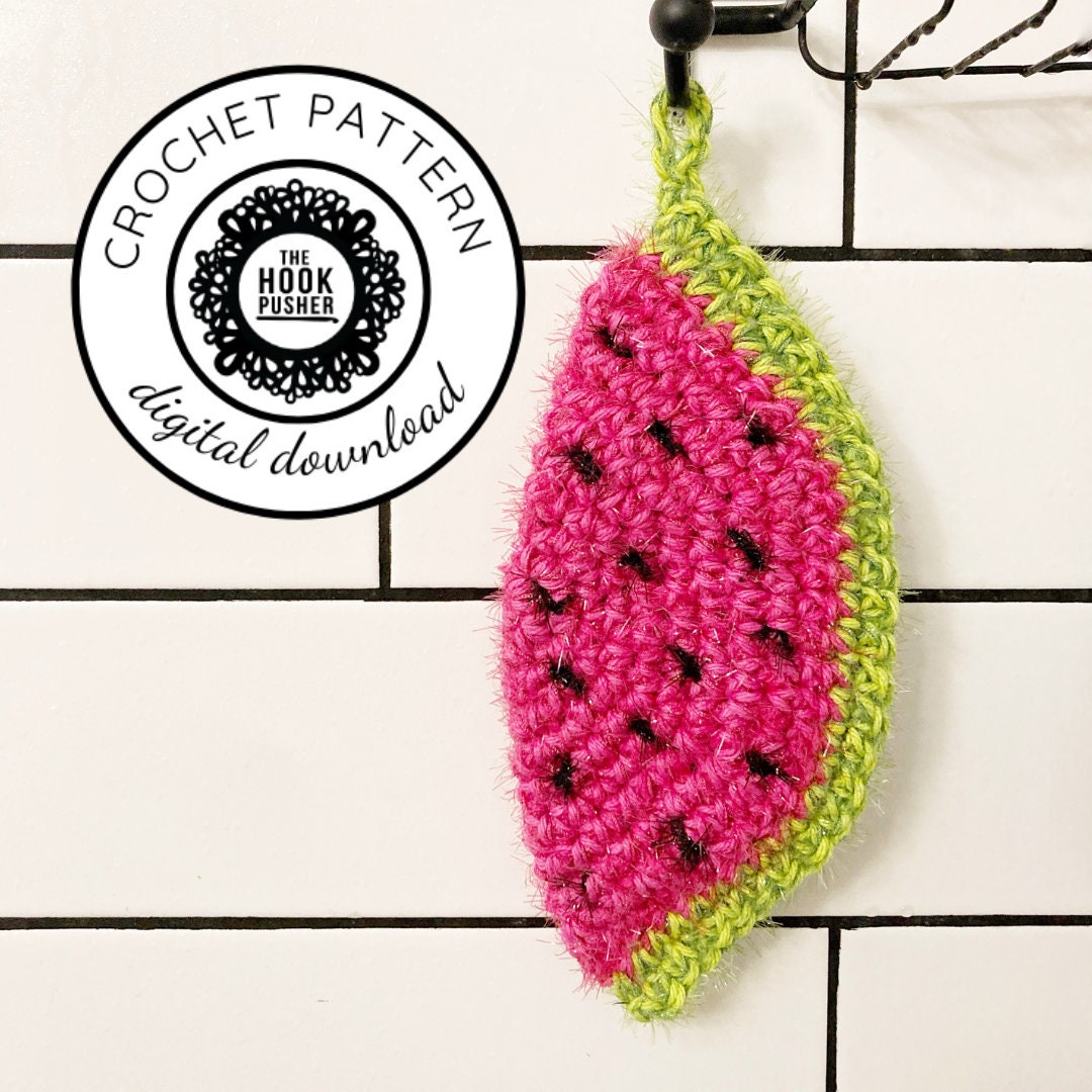30 Dish Scrubber Crochet Patterns for a Practical, Eco-Friendly Kitchen 32 Watermelon Dish Scrubber Crochet Pattern