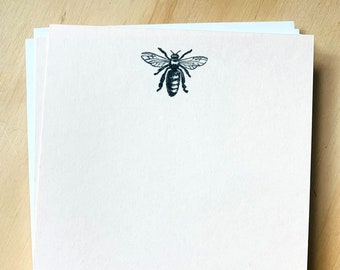Vintage Inspired Bee Note Cards, Blush Stationery Set (Set of 10)
