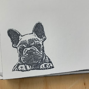 cartes et enveloppes plates inspirées vintage, français bouledogue, ensemble de 10, décor de papeterie, papeterie pour chiens