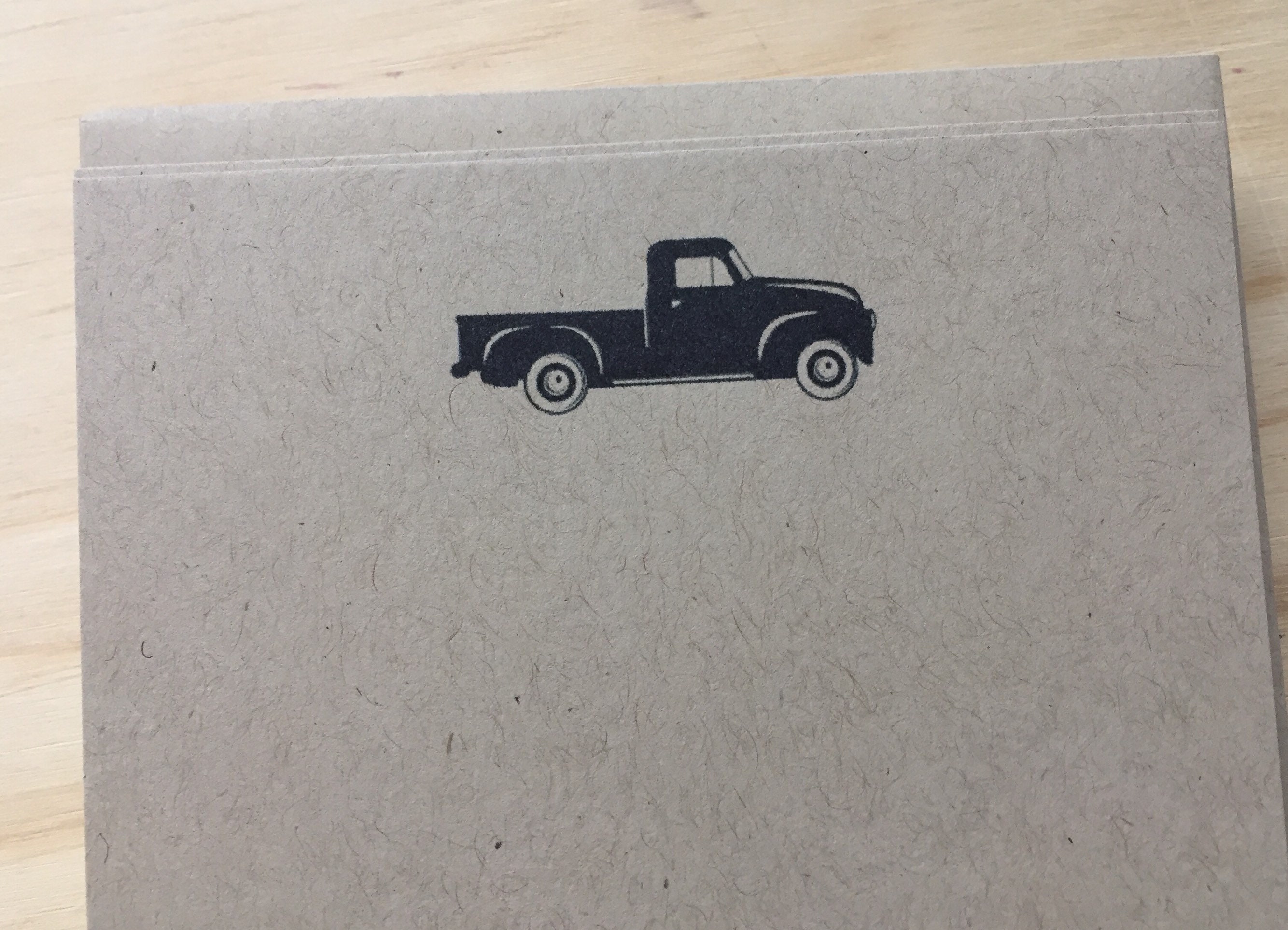 Vintage pick up truck note card set vintage inspired flat Etsy