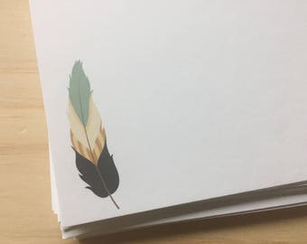 Feather Note Cards Set of 10 With Matching Envelopes - Etsy