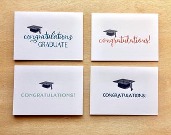 Graduation Cards Set, Congratulations Graduate Folded Notes (Set of 8)