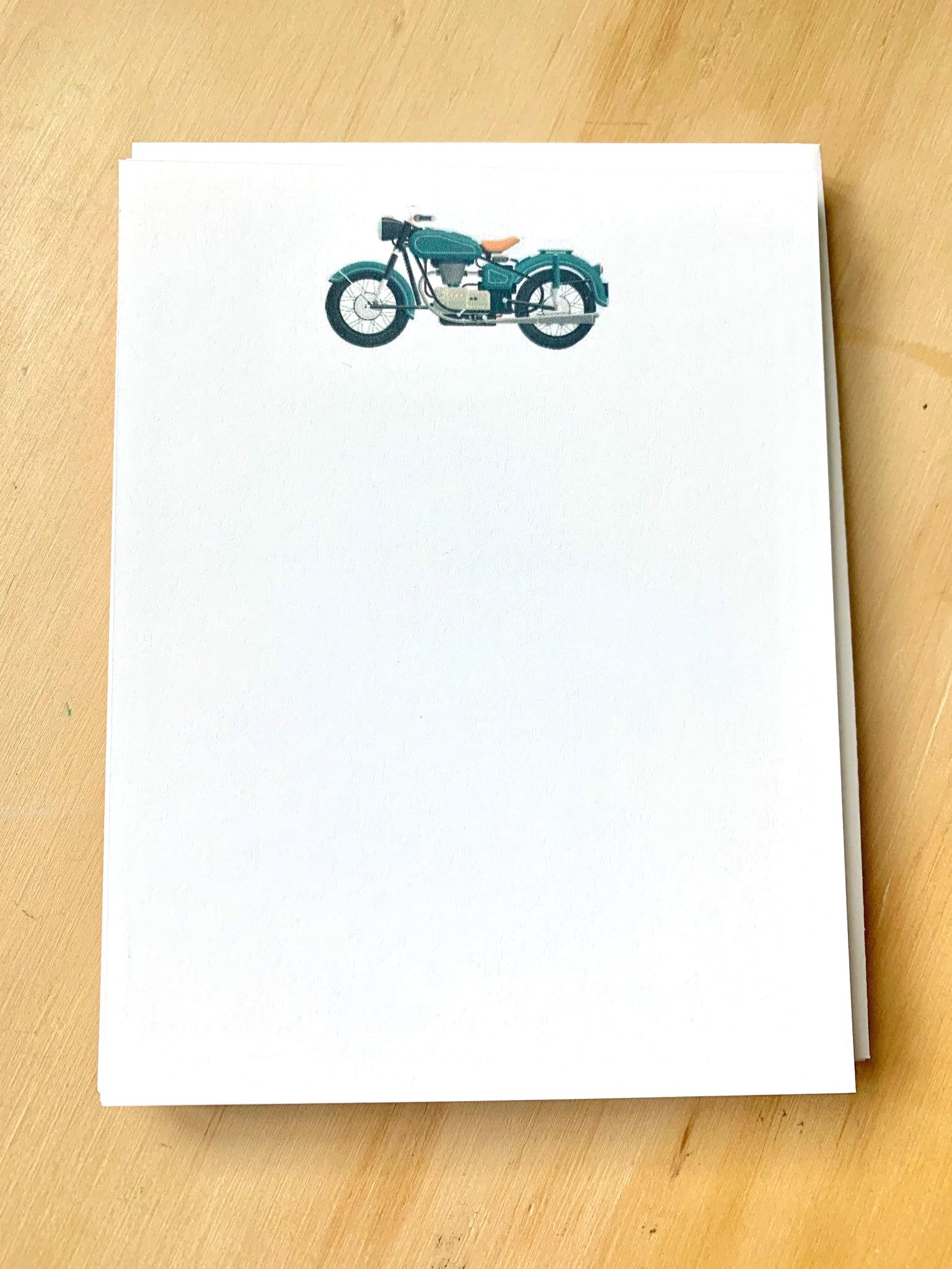 Vintage Motorcycle Note Cards, Stationery Set - Etsy