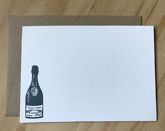 Champagne Note Cards Set of 10 With Matching Envelopes - Etsy