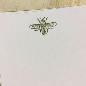 cartes et enveloppes plates inspirées du millésime, décor de papeterie, abeille, ensemble de 10.