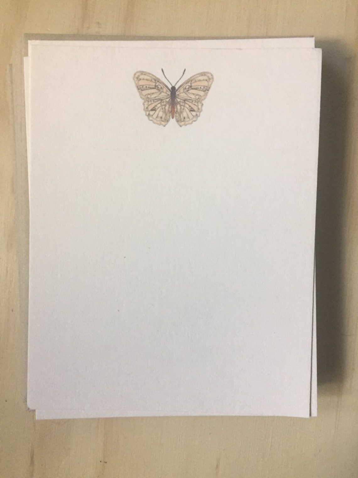 Vintage Butterfly Note Cards, Stationery Set, Personalized - Etsy