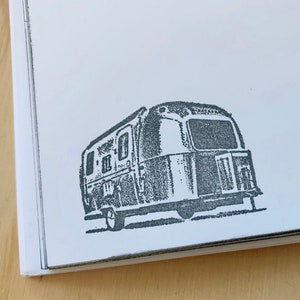 enveloppes et cartes plates d'inspiration vintage, ensemble de papeterie, camping-car rétro, airstream, a2, lot de 10